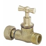 Robinet droit brut,  potence avec presse - toupe