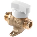 Robinet droit gaz naturel - � sph�re 1 / 4 de tour - mm15x21 - � pattes clesse