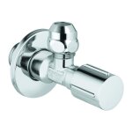 Robinet d'équerre grohe dn 15 avec rosace chromée Robinet d'équerre grohe dn 15 avec rosace chromée