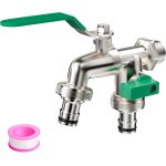 Robinet exterieur 1 / 2 , robinet cuve avec double sortie 3 / 4 , robinet jardin, robinet d'arrosage ... Robinet exterieur 1 / 2 , robinet cuve avec double sortie 3 / 4 , robinet jardin, robinet d'arrosage ...