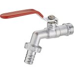 Robinet de jardin 1 / 4 de tour mle 20x27 - mle 26x34 avec raccord au nez 19 noyon & thiebault