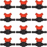 Robinet de jardin 12 pi�ces, vanne d'arrosage de tuyau 16 16 mm, raccord en plastique, vanne d'arr�t ...