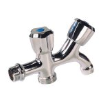 Robinet machine � laver + puisage en ligne m�le 1 / 2  - m�le 3 / 4