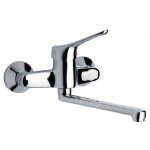 Robinet melangeur pour evier de cuisine mural corallo