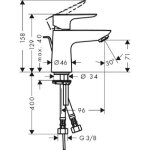 Robinet mitigeur lavabo talis e 80 coolstart chromé hansgrohe Robinet mitigeur lavabo talis e 80 coolstart chromé hansgrohe