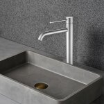 Robinet mitigeur de lavabo thermostatique graziosa acier bross
