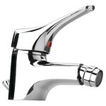 Robinet mitigeur monocommande pour bidet avec evacuation space