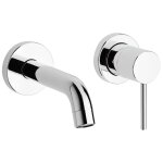 Robinet mural et encastre bec rond pour evier