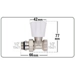 Robinet de radiateur manuel droit 15x21 noyon & thiebault