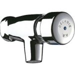 Robinet temporis� pour lavabo - eau froide - 12x17 - tempostop mural delabie