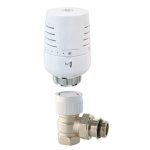 Robinet thermostatique t302 querre 3 / 4 en laiton blanc