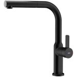 Robinetterie - teka - grifo oval 938 - noir - monotrou - col de cygne - economie d'eau