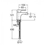 Roca - mitigeur bidet a5a6b09c00 chane xl sans robinet cold start mitigeur monocommande - l20