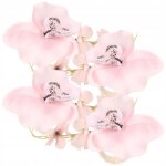 Ronds de serviette de fleur de simulation 4pcs