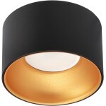 Rond spot de plafond encastrable zama s black gold - Ø85 * 50mm, plafonnier luminaire noir avec or, ...