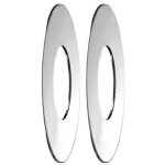 Rosace plate chrom�e - diam�tre 65 mm - vendu par paire delabie