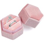 Rose velours boite a bague, boîtiers pour bagues de fiançailles, boîte a bagues pour couple a double ... Rose velours boite a bague, boîtiers pour bagues de fiançailles, boîte a bagues pour couple a double ...