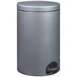 Rossignol - poubelle elora 20l gris metal brillant 90251 Rossignol - poubelle elora 20l gris metal brillant 90251