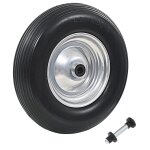 Roue de brouette avec axe pu solide 4. 00 - 8 390 mm