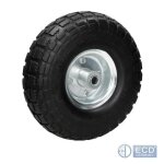 Roue de brouette - ecd germany - 4. 10 / 3. 50 - 4 - polyurthane - capacit 130 kg - jante mtal