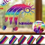 Rouleau adh�sif en vinyle, autocollant holographique arc - en - ciel, imperm�able, polyvalent, pour housse ...