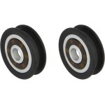 Roulements pour moustiquaire lot de 2 unités Ø 21 mm roulement a billes avec rainure pour guide pour ... Roulements pour moustiquaire lot de 2 unités Ø 21 mm roulement a billes avec rainure pour guide pour ...