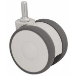 Roulette collectivit�, bande polyamide, sur tige filet�e, roue pivotante tente