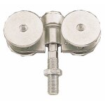 Roulettes doubles pour porte coulissante 80 kg - faible encombrement rob