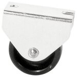 Roulettes drill en plastique noir sur platine pivotante - diam�tre 30mm guitel