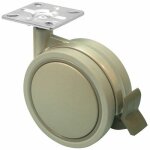 Roulette de meuble - bandage caoutchouc - 75 mm - avec frein - jemedesign guitel