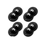 Roulettes pivotantes adh�sives, roulettes � double roulement � billes, pack de 4 le noir
