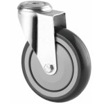 Roulette pivotante � il - bandage caoutchouc - diam�tre 100 mm tente