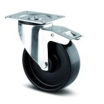 Roulette pivotante polypro - blocage total - charge l�g�re 125 mm - alpha tente