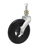 Roulette universelle noire de 6 pouces, amortisseur de chocs, 250lb, en pu, pour fauteuil roulant, roulette ... Roulette universelle noire de 6 pouces, amortisseur de chocs, 250lb, en pu, pour fauteuil roulant, roulette ...