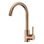 Rousseau robinet mitigeur de cuisine kben - sans douchette - or rose