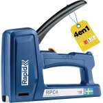 Rpc4 - agrafeuse / cloueuse 4 - en - 1 pour bois / textile / plastique / bois / tapissierie, 50% plus ...
