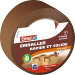 Ruban adhsif d'emballage rapide et solide tesa - largeur 50 mm - longueur 100 m - marron