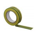 Ruban adhsif isolant pvc type chatertone vert jaune 10m x 15 mm dhome