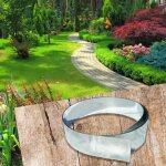 Bordure de jardin - m�tal alu / zinc - 25 cm x 10 m�tres - flexible - durable - haute qualit�