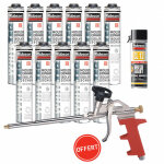 Rubson - pack 11 mousses expansives 750ml whiteteq + nettoyant mousse pu cl12 500ml + pistolet manuel ...