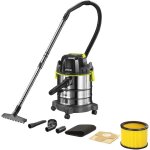 Ryobi - aspirateur eau et poussiere sans fil r18wdv - 0 - cuve inox - 18l (sans batterie ni chargeur) ...