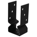 Sabot de charpente universel acier zingue noir magnodur 71x150x60, suki