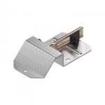 Sabot de portail avec petite but�e - inox bross� tirard