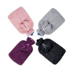 Sac de bouteille d'eau chaude pour soulagement de la douleur et du stress, 1 pièce, avec housse tricotée ... Sac de bouteille d'eau chaude pour soulagement de la douleur et du stress, 1 pièce, avec housse tricotée ...