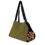 Sac a b�ches de chemin�e en toile verte, sac a b�ches en toile de grande capacit� 100 x 50 cm, sac de ...