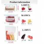 Sac de congélation en plastique réutilisable à fermeture éclair, sac à fermeture éclair debout, sac de ... Sac de congélation en plastique réutilisable à fermeture éclair, sac à fermeture éclair debout, sac de ...