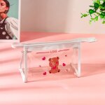 Sac a cosm�tiques en pvc transparent, sacs de rangement etanches a fermeture eclair avec animaux de dessin ...