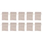 Sac en coton et lin 10 pices, petit sac de rangement  cordon de serrage 9 x 6, 7 pouces, sac de rangement ...