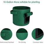 Sacs de culture pour pommes de terre de 10 gallons - lot de 2 jardinires en tissu avec fentre velcro ...