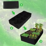 Sac de culture rectangulaire, sac de culture potager, lit de jardin surélevé a 8 grilles divisées en ... Sac de culture rectangulaire, sac de culture potager, lit de jardin surélevé a 8 grilles divisées en ...